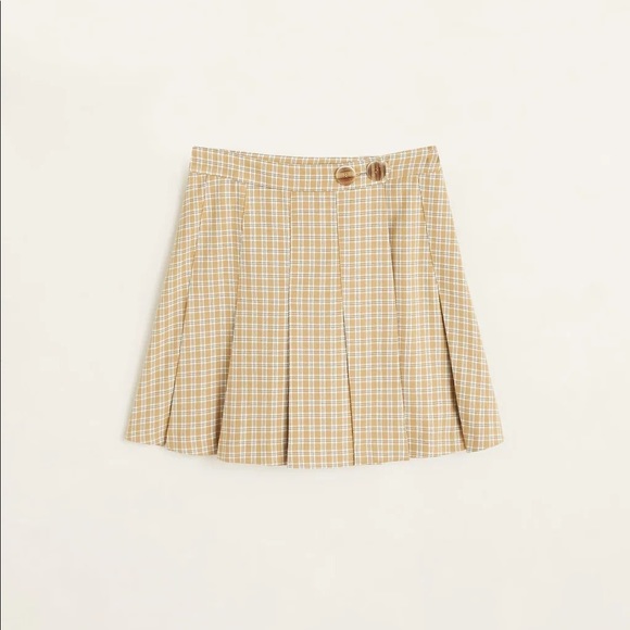 Mango Milu Pleated Plaid Skirt - Picture 5 of 8
